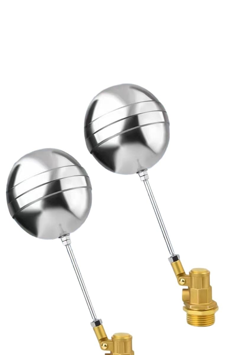 Automatic Stainless Steel Float Valve Ball - Brass Water Tank Liquid Level Control Valve, 1PCS(DN15)