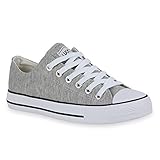  stiefelparadies Unisex Damen Herren Sneakers Sportschuhe Schnürer Schuhe 53131 Hellgrau Ambler 43 Flandell
