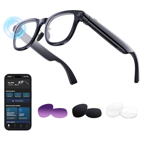 Chendssfkd AI Smart Glasses with Camera, 8MP HD Camera Glasses