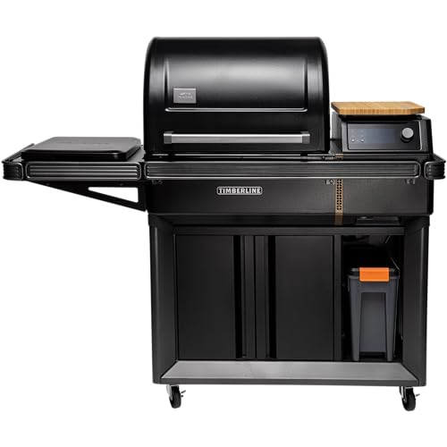 Traeger Timberline Wood Pellet Smoker Grill with 880 sq in Cooking Area WiFIRE Smart Temp Control 500-degree Max Heat Super Smoke Mode 6 in 1 Outdoor BBQ Smoker & Grill with Induction Burner