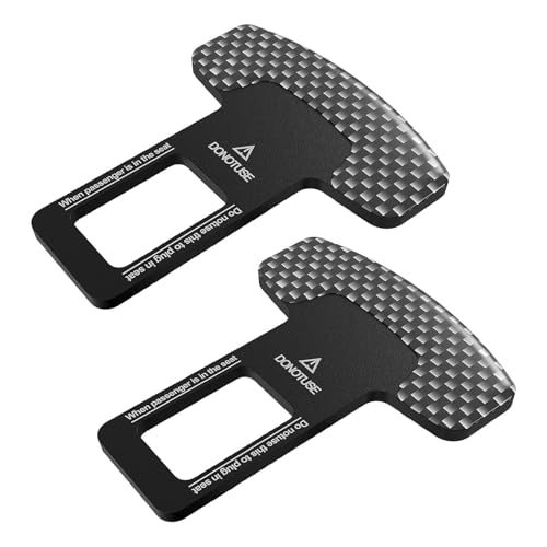 Henyall 2PCS Seat Belt Clips Slot Plugs,Car Seat Belt Restraints Connector,Retainer Locking-Clip,Seat Belt Clip Adjuster,Car Seat Belt Clip Buckle for Most Vehicles(Black,Checkered Pattern)