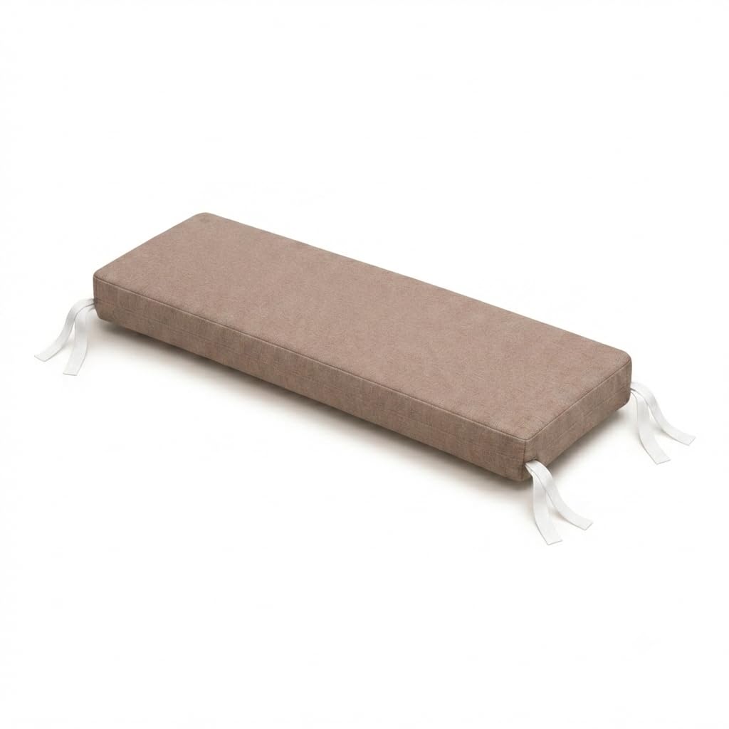 Ferocity Auflage Hollywoodschaukel Sitzkissen für Gartenbank Beige 180 x 50 cm 3 Sitzer - Palettenauflage Bankauflage Sitzpolster Gartenpolster, Schaumstoff, Outdoor Kissen