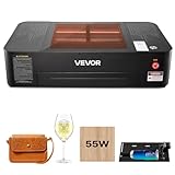 VEVOR 55W CO2 Laser Engraver, 20 x 12 in, Desktop CO2 Laser Engraver and Cutter Machine with 16MP Camera, Water Pump, Rotary Axis, Compatible with LightBurn CorelDRAW RDWorks, for Wood Acrylic Glass