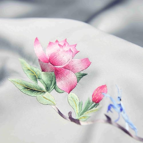 Écharpe en soie faite main broderie d'exception luxe 16 mommes - 6
