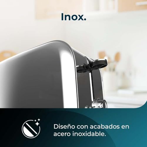 Grille-Pain Vertical Cecotec Toastin' Time 1500 Inox – 1500W, Double Fente Longue - vue 8