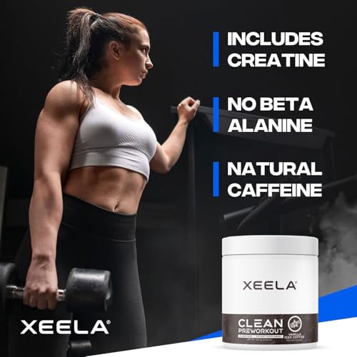 Image of XEELA Pre Workout - Clean & Tested - Jitter Free, Safe, and Natural - Increase Thermogenic Energy, Focus, and Endurance w /Creatine, Organic Caffeine, and Plant Based Citrulline (Vanilla Iced Coffee)