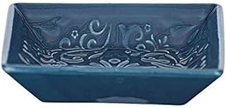 WENKO Porte savon Cordoba bleu foncé - Coupe à savon, Céramique, 10.5 x 2.5 x 10.5 cm, Bleu foncé
