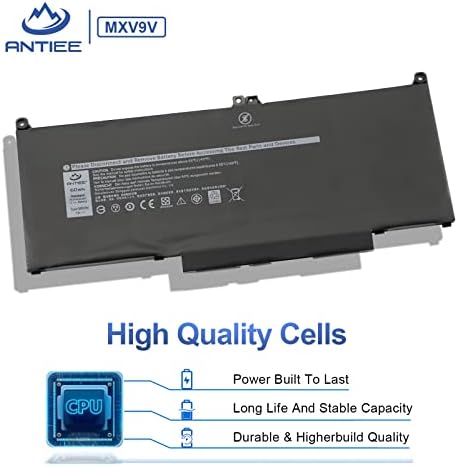 ANTIEE New MXV9V Laptop Battery Replacement for Dell Latitude 5300 5310 7300 7400 E5300 E7300 E7400 Series Notebook 829MX 0829MX 5VC2M 05VC2M 7.6V 60Wh 7500mAh