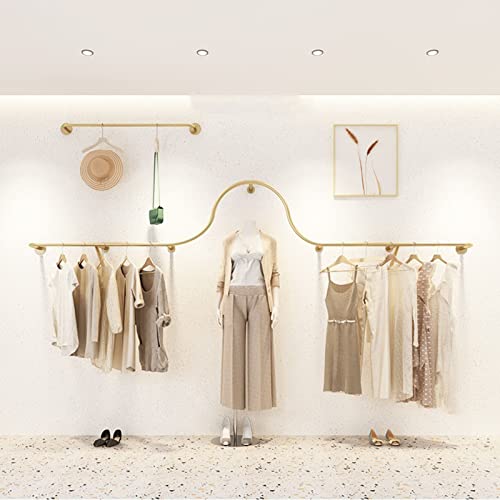 Perchero de pared dorado de 300 cm con gran soporte de carga 2