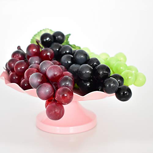 Huianer Fake Grapes 3 Bunches Of Simulation Grape Fruit Artificial Grape Vines Lifelike Leaves For Wedding Home Indoor Outdoors Party Garden Wall Decoration #TOP4