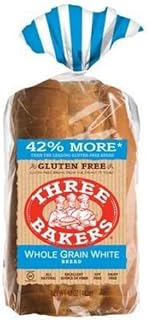 Three Bakers Whole Grain White Bread, 19 Ounce -- 6 per case.