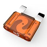 AUPROTEC Maxi Flachstecksicherung 20A - 80A Stecksicherung Schmelzsicherung Auswahl: 40A Ampere orange, 3 Stück