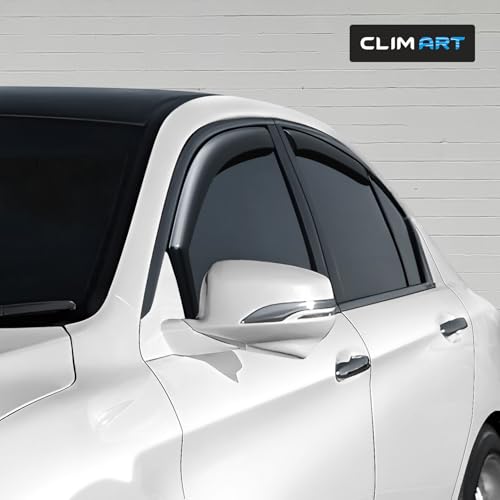 Image of CLIM ART in-Channel Incredibly Durable Rain Guards for Honda Accord 2013-2017 Sedan, Original Window Deflectors, Vent Window Visors, Vent Deflector, 4 pcs. - 613274