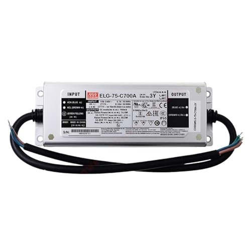 Alimentation LED 1400mA ELG-75-C1400 pour éclairage extérieur de jardin IP67