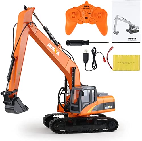 s-idee® 1551 Rc Schaufelbagger Long arm 15 Kanal 1:14 mit 2,4 GHz schwenkbare Schaufel Licht Huina – Bild 8