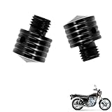 générique 2PCS bouchon retroviseur moto accessoires tuning compatible avec Suzuki GS 550 (Black)