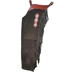 Dark Brown Suede With Reddish Brown Yoke and Metal Conchos Panel