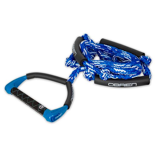 O'Brien Pro Surf Rope – 10” EVA Handle, 25’ Braided Line, Knotted Grips for Wake Surfing – Durable & Comfortable Wakesurf Rope