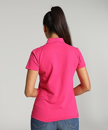 Image of Puma Women's Polo T-Shirt | Cotton Regular Fit Short Sleeve Polo with Ribbed Collar & Button Placket | Classic Everyday T-Shirt for Casual, Sport & Streetwear
