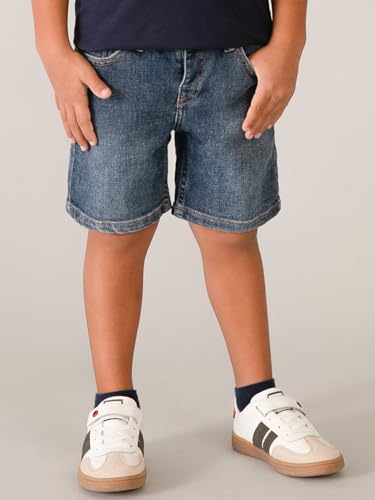 Bermuda jean 5 poches Mayoral garçon en denim clair basique pour l'été - 2