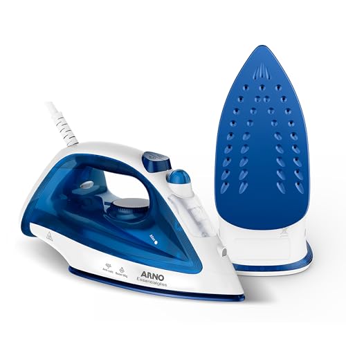 Ferro a Vapor Arno Essentialgliss com Base Antiaderente, 1200W, Azul,