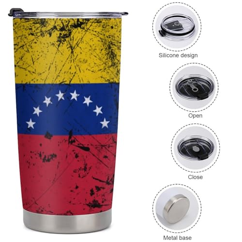 Posavasos para auto diseño bandera Venezuela 4 piezas miniatura 5