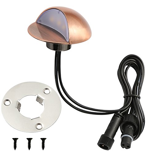 Fvtled Led Deck Lights Kit, Pack Of 20 Low Voltage Led Step Stair Lights Φ1.97 Outdoor Garden Yard Recessed Landscape Pathway Warm White Led Deck Lighting, Bronze #TOP6