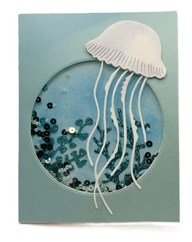 Handmade Jellyfish Shaker Birthday Card