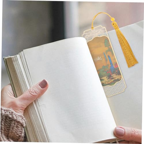 Signet en métal de lecture avec marqueur de page suspendu en fer