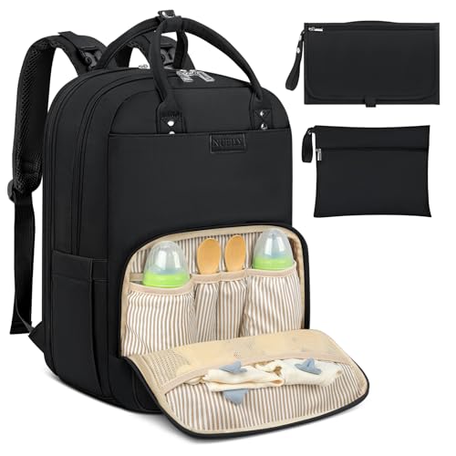RAINSMORE Pañaleras Impermeable Multifunción Pañaleras para Bebe Multibolsillos de Gran Capacidad con Puerto USB,Mochila...