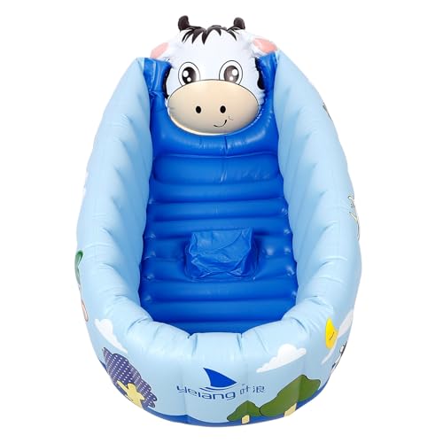 HYTROVE ポータブル充気浴盆 新生児対応インフレータブル幼児用バスタブ 便利な折りたたみ式洗える設計 家用旅行用多機能ベビーバスタブ