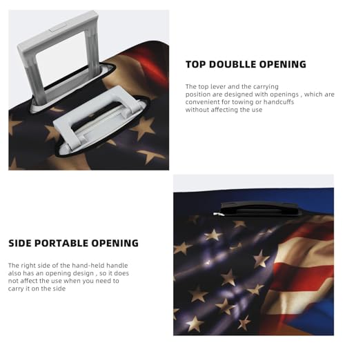 Travel Luggage Cover Combined Marshall Islands And Usa Flag Fashion Washable Baggage Suitcase Protector Fit For Luggage X-Large4