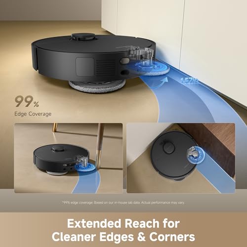 Image of DREAME D30 Ultra Robot Vacuum and Mop, 25,000Pa Powerful Suction, All-in-One Base Station with 100 Days Auto-Empty, MopExtend Tech for Edge Cleaning, Smart Obstacle Avoidance, Black
