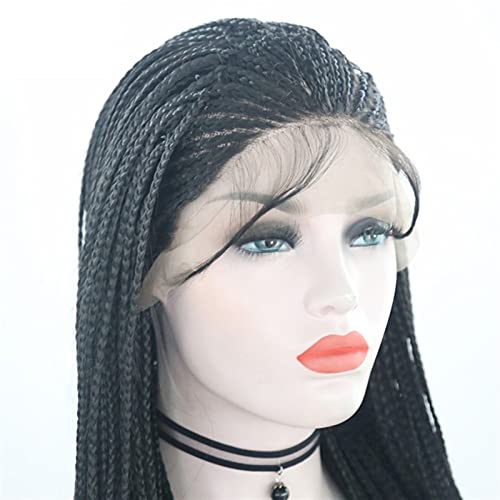 ROEWP Doos Vlechten Gevlochten Pruiken Synthetische Kant Voor Zwarte Vrouwen Met Baby Haar Cosplay Pruiken Zwart Pruik - Image 6