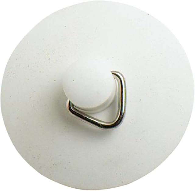 Merriway BH01908 Parking Self-Seating Universal Basin or Bath Plug, 57mm (2.1/4 inch) Diameter-White