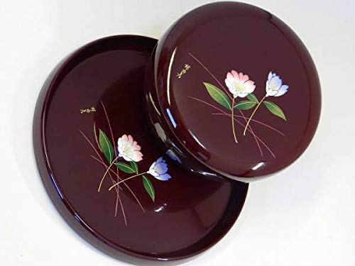 Amazon.co.jp: 桂由美 漆器 菓子器 蓋付盛鉢＆トレ― 2点セット