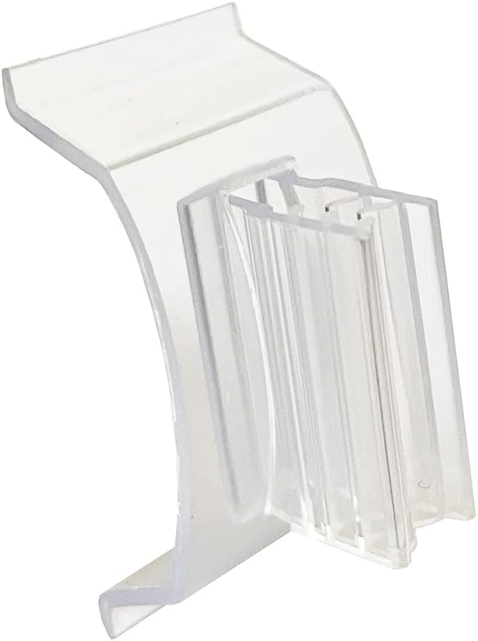 Plastic Shelf Edge Clip and Sign Holder Fits Standard 1 ¼” Channel 100 Pack