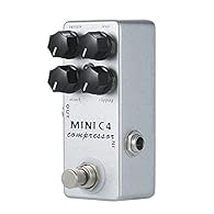 🎹Solid durable aluminium alloy shell; glitter silver coating, rust-proof, long lasting; whole, classic, simple, nice. 🥁Rotate sustain, attack, level, clipping--4 knobs to adjust, control, finally get desired sound. 🎻True bypass provides transparent t...