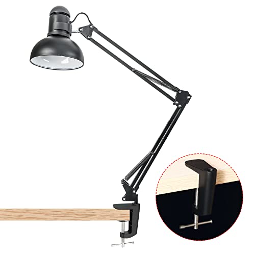 Image of PATIKIL 0.29 inch /0.47 inch Hole Dia. Desk Table Mount Clamp, Universal C Shape Desk Clamp with Adjustable Screw for Microphone Arm Lamp Stand, White