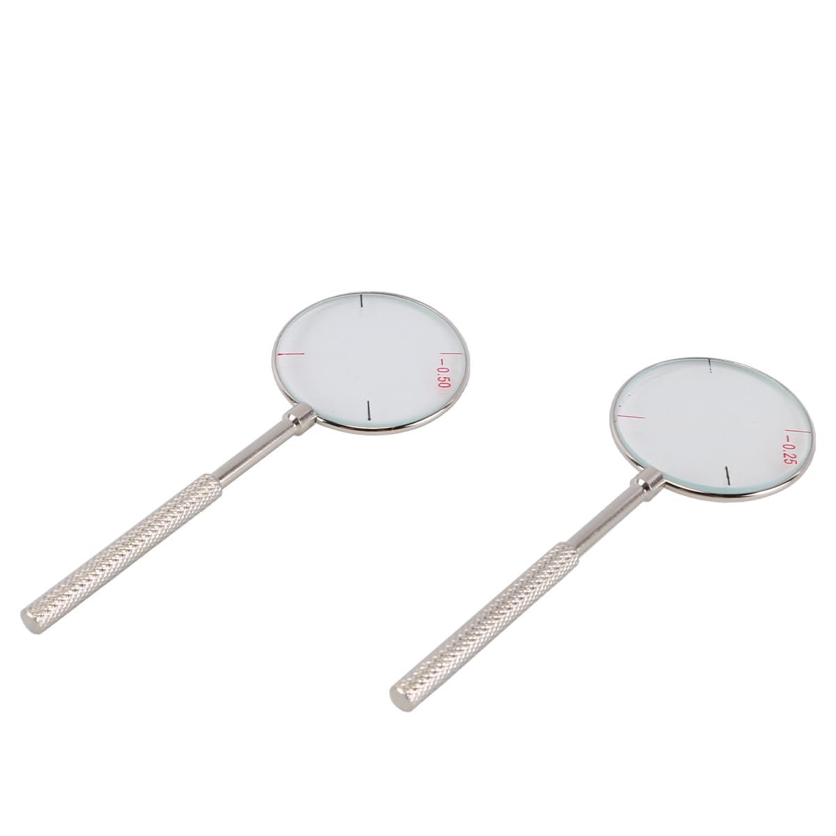 Gorise Juego de 2 Lentes ópticas cilíndricas Cruzadas Redondas, Kit de optometría dioptría 025 05, Cilindro Cruzado