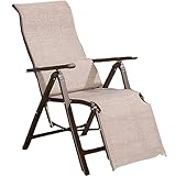JYARZ Liegestuhl Sonnenliege Garten Stuhl Liegestuhl Liegender Terrassenliegesitz, Zusammenklappbare Tragbare Chaiselongue, Extra Breite Für Den Außenbereich Strandliege Wohnzimmer(A)