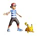 Produktbild Bandai  Pokemon  Battle Feature  Sacha (Ash) & Pikachu  Figur mit Gelenken, 12 cm von Sacha mit Einer Wurffunktion von Pikachu  81213