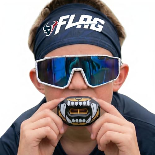 Oral Mart Football Mouth Guard (Tiger Bite) - Flag Football Lip Guard Mouthpiece - Pee-Wee Mouthguard Pacifier Protector with Detachable Strap by Oral Mart - Image 3