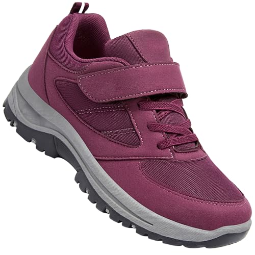 AEHO Zapatos pies Anchos Zapatillas Cómodas Ancho Especial Calzado Ancho Especial Hombre Zapato Ortopedico Mujer Zapatos pies Anchos,Women Purple,39/245mm