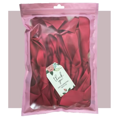 Image of Pre-Assembled Red Bow Garland | Double Side Satin Silk Bow Banner and Extend Ribbon for Coquette Birthday Bridal Shower & Bachelorette Party,Read to Hanging (Red, 6ft)