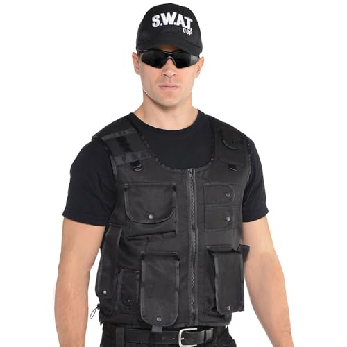 Chaleco SWAT de policía para adultos para vivir aventuras de acción inolvidables con amigos