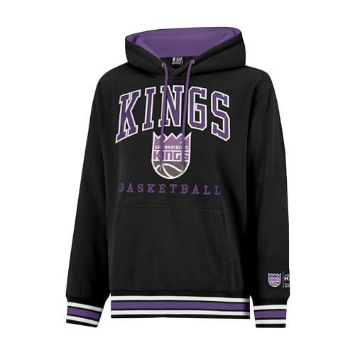 Ultra Game Mens NBA Official Premium Embroidered MVP Hoodie Sweatshirt, Sacramento Kings, Team Color, 3X-Large