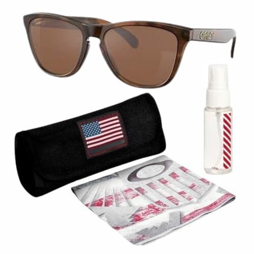 Oakley FROGSKINS OO9013 Sunglasses MATTE BROWN TORTOISE Frame with PRIZM TUNGSTEN Lenses With Official Eyewear Kit