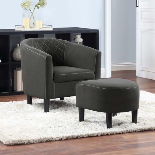 Sillón Plegable Microfibra Gris Oscuro miniatura 2