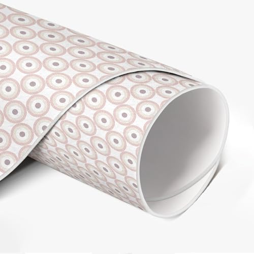 Tapis de sol PVC entretien facile rond ø120 cm anti-rayure mosaïque pastel - 5